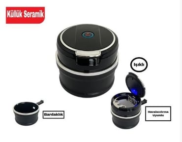 KÜLLÜK IŞIKLI PORTATİF LÜX SERAMİK SİLVER