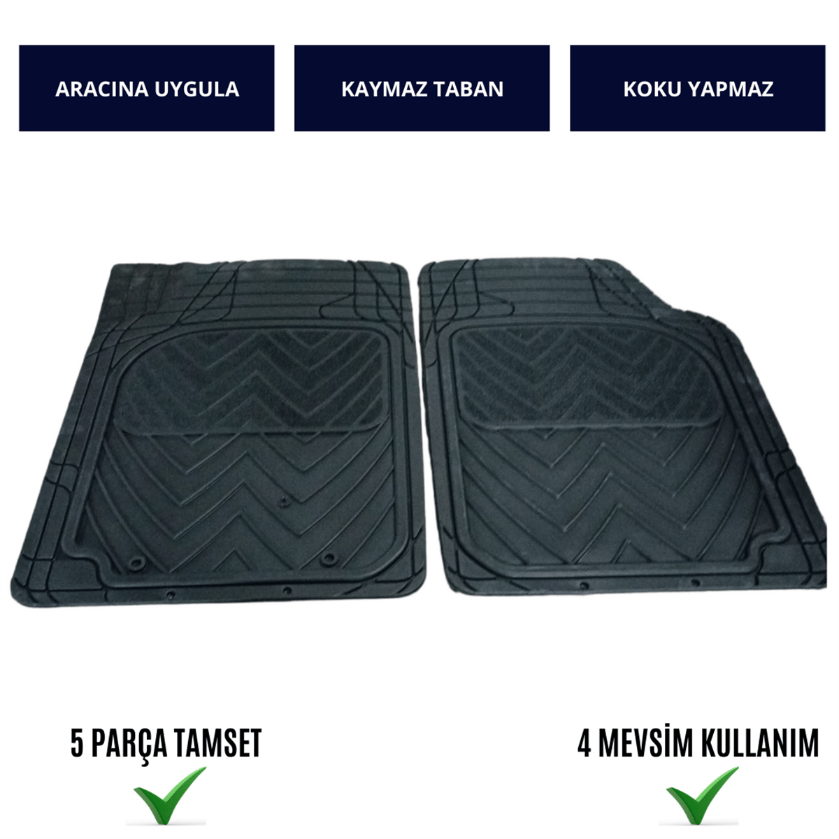 PaspasPlus Kauçuk Oto Paspası Seti