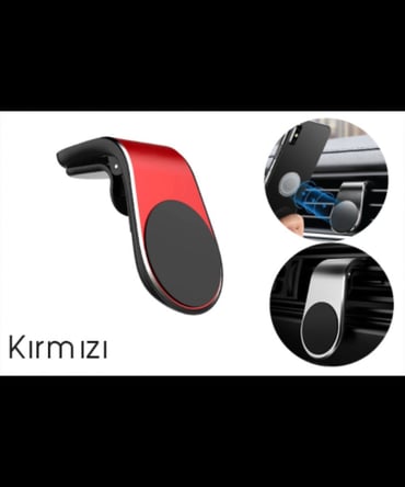 TELEFON TUTUCU L TİPİ HAVALANDIRMA KIRMIZI